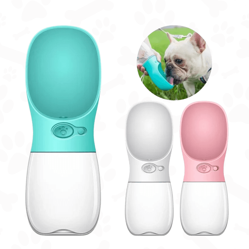 Garrafa de água portátil para pets - com bebedouro prático - Snap Mart