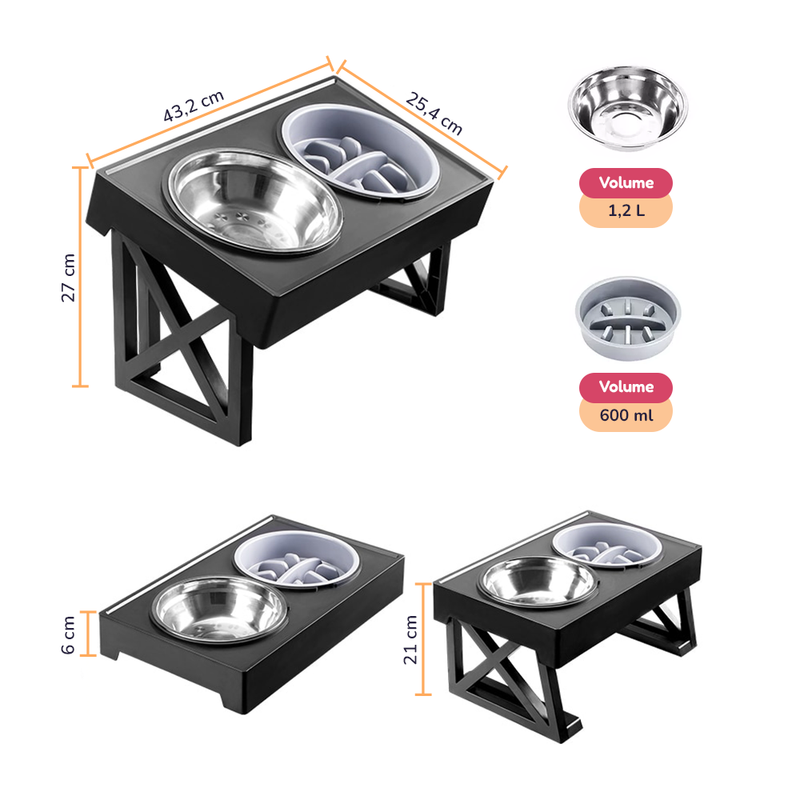 Comedouro Ajustável Premium Classic - Snap Mart