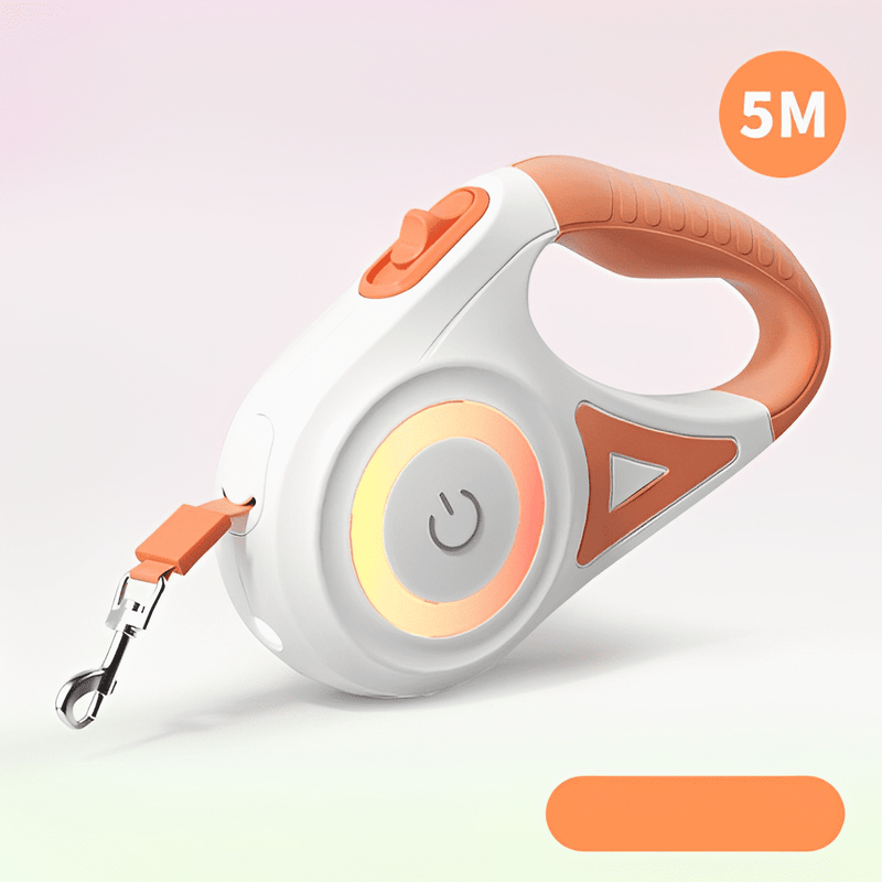 Coleira Retrátil Para Cachorro 5m Com LED - Snap Mart