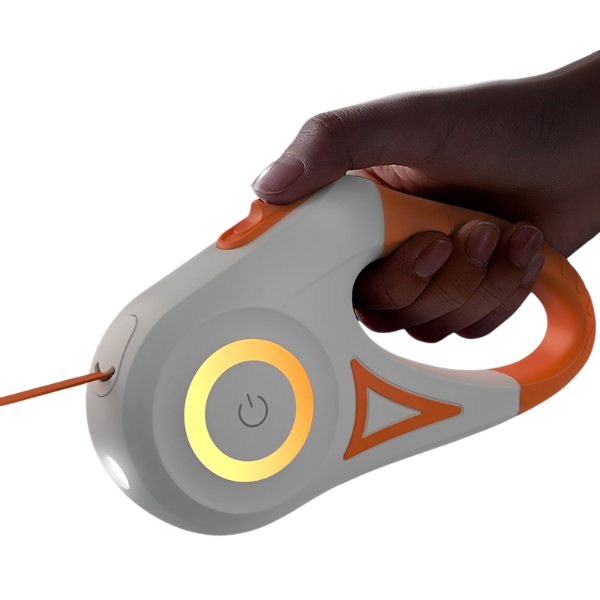 Coleira Retrátil Para Cachorro 5m Com LED - Snap Mart